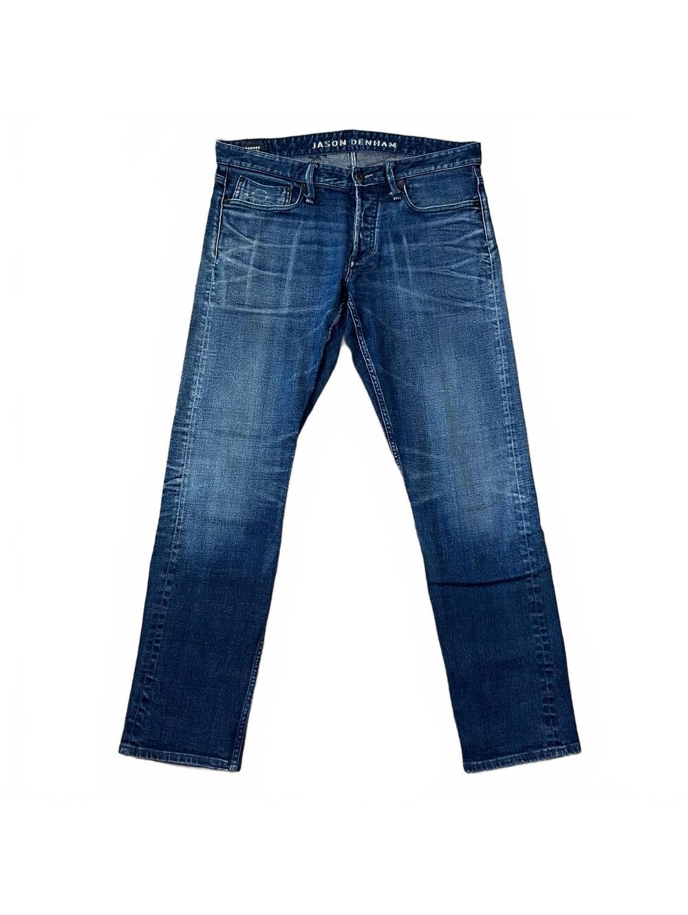 Denham Denim Jeans Selvedge Button Fly Hammer Carrot Fit Size 33x32